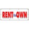 Signmission RENT TO OWN BANNER SIGN tv flat screen furniture appliances computers B-96 Rent To Own - alternate 1